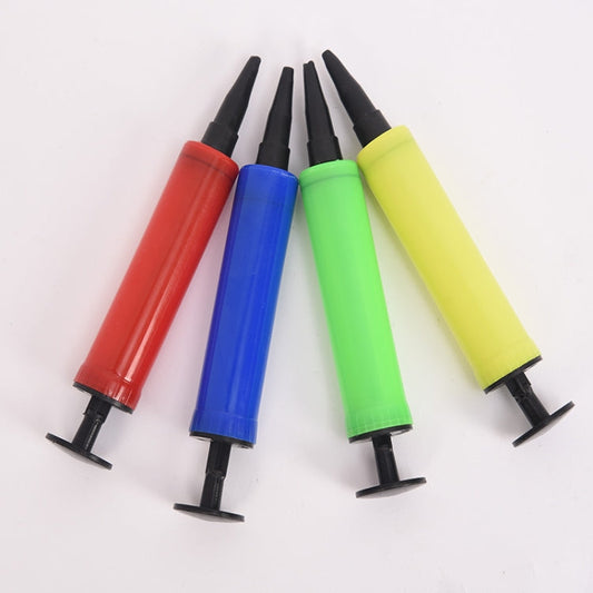 Balloon Pump Mini Plastic Hand Held Balloon Inflator Air Pump Portable Decoration Tools, Color Random