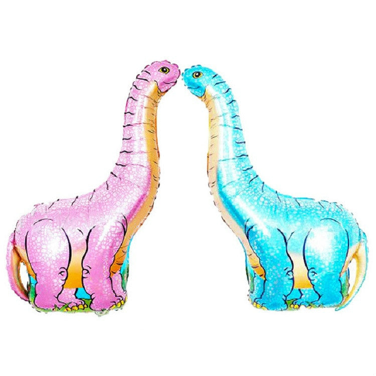 2 PCS Dinosaur Modeling Aluminum Foil Balloon Children Birthday Decoration Party Supplies Toy-Reluova