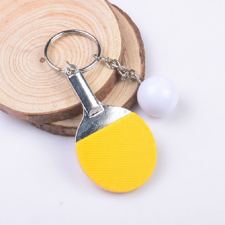 2 PCS Creative Metal table Tennis Keychain Handmade Jewelry Gift Sports Keychain