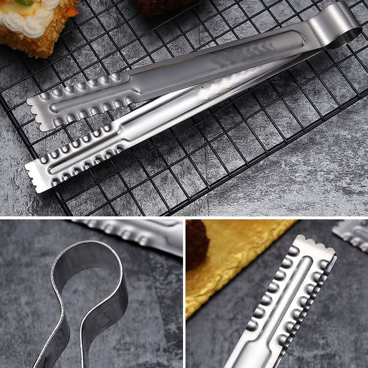 Stainless Steel Food Clip Bread Barbecue Clip Steak Buffet Clip, Size:9 inches - Reluova