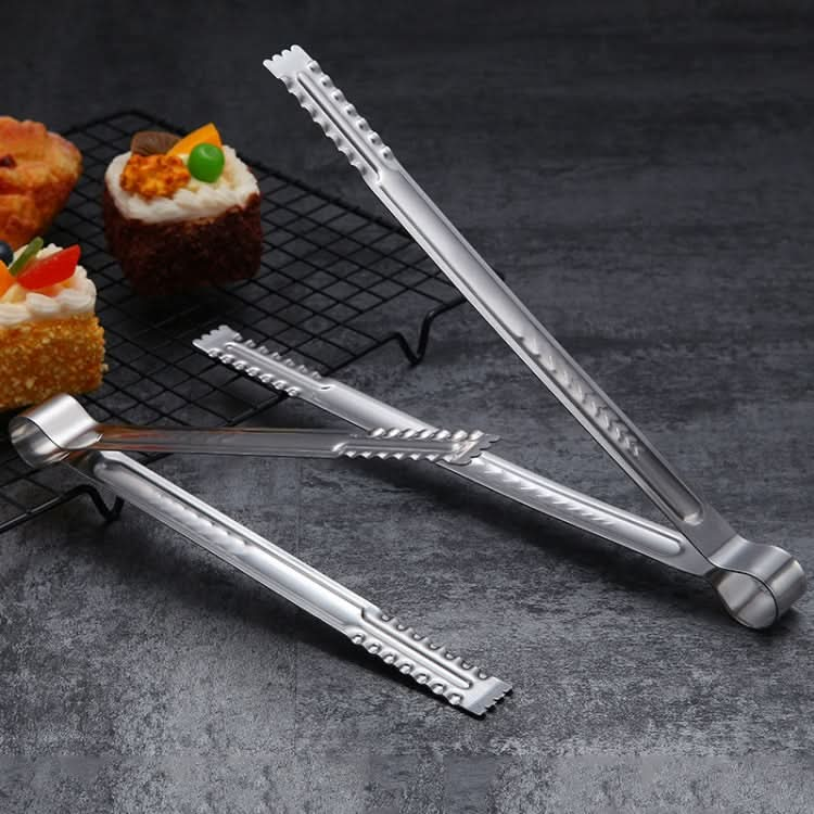 Stainless Steel Food Clip Bread Barbecue Clip Steak Buffet Clip, Size:9 inches - Reluova