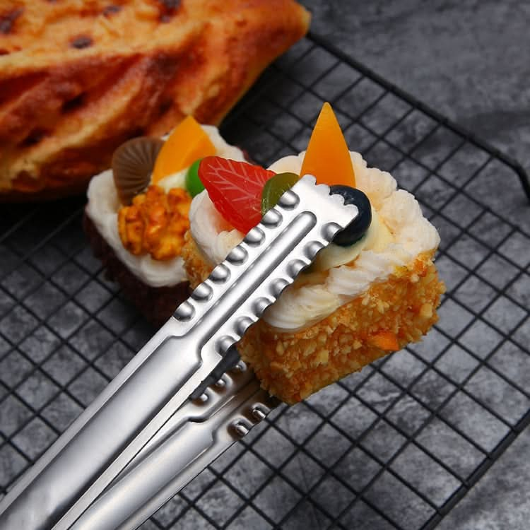 Stainless Steel Food Clip Bread Barbecue Clip Steak Buffet Clip, Size:9 inches - Reluova