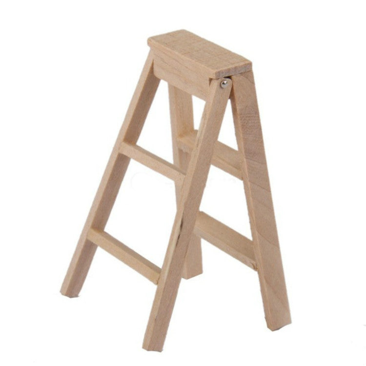 3 PCS 1:12 Toy House Miniature Furniture Wooden Ladder Reluova