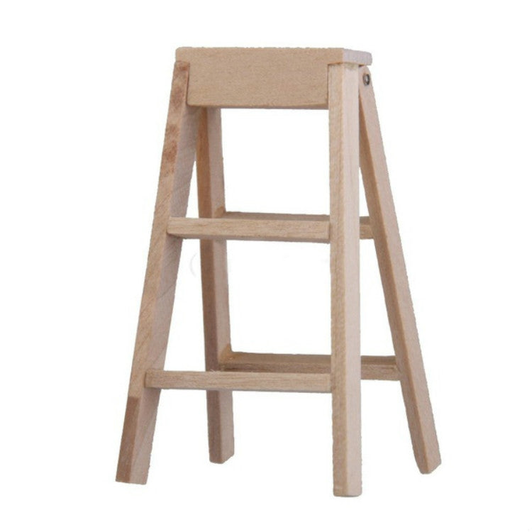 3 PCS 1:12 Toy House Miniature Furniture Wooden Ladder Reluova