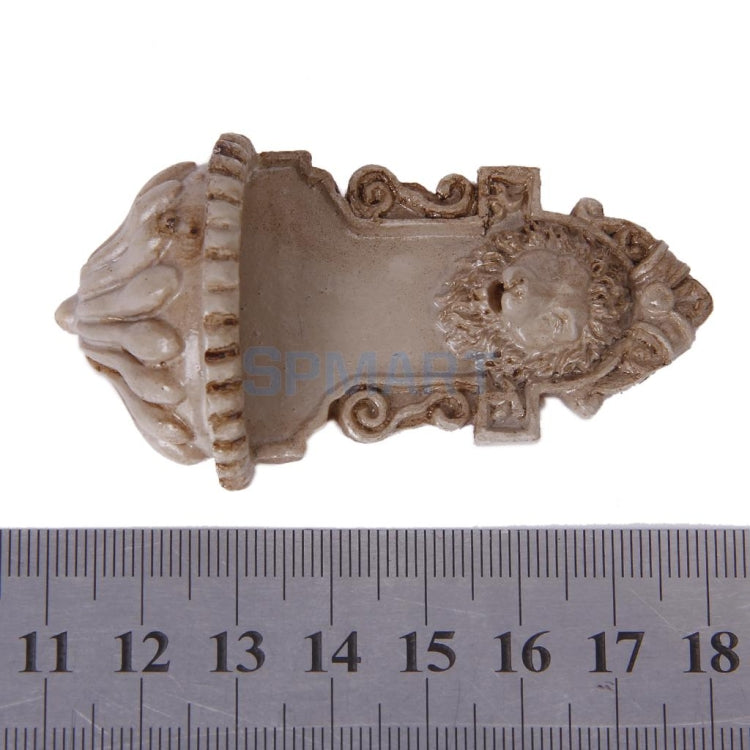 3 PCS Vintage Doll House Miniature Lion Head Wall Hanging Accessories Toy