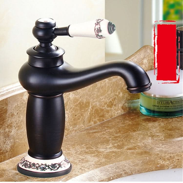 Copper Antique Hot Cold Double Blue White Porcelain Faucet - Reluova