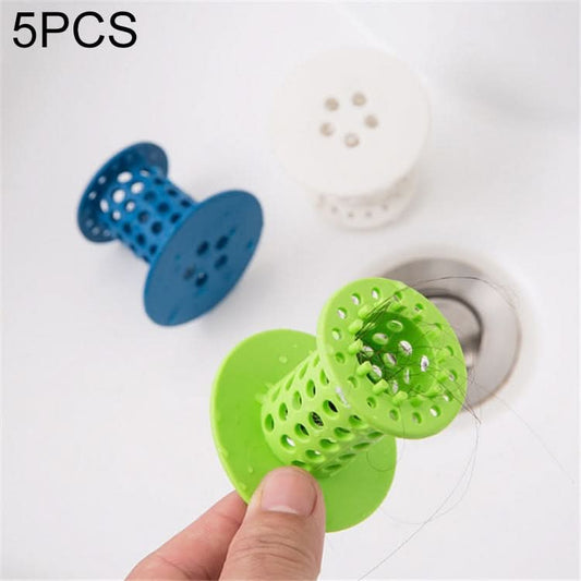 5 PCS Bathtub Pool Anti-clogging Device Hair And Hair Cleaning Collecting Floor Drain, Random Color Delivery-Reluova