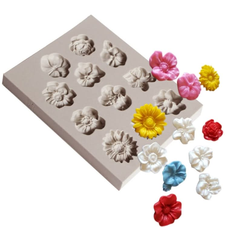 Fondant Cake Silicone Mold Chocolate Mold DIY Trumpet Flower Sun Flower Baking Decoration - Reluova