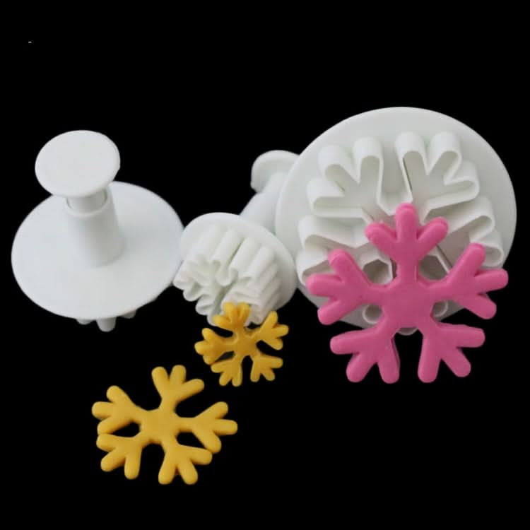 6 PCS Snowflake Spring Mould Fondant Cake Tool Biscuit Embossing Printing Mould DIY Baking Tools-Reluova