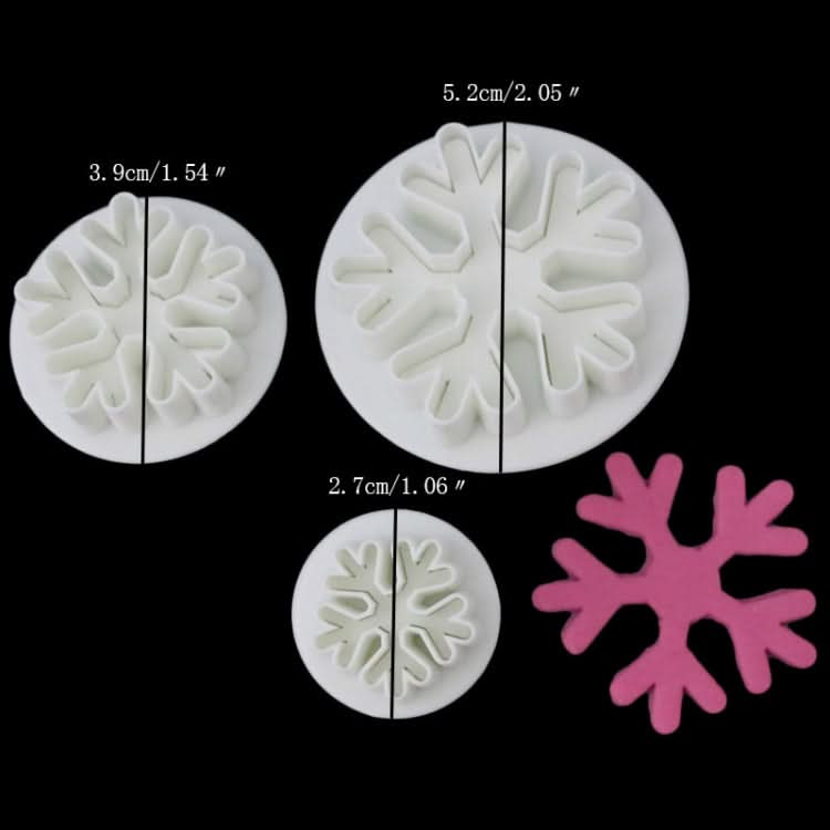 6 PCS Snowflake Spring Mould Fondant Cake Tool Biscuit Embossing Printing Mould DIY Baking Tools-Reluova