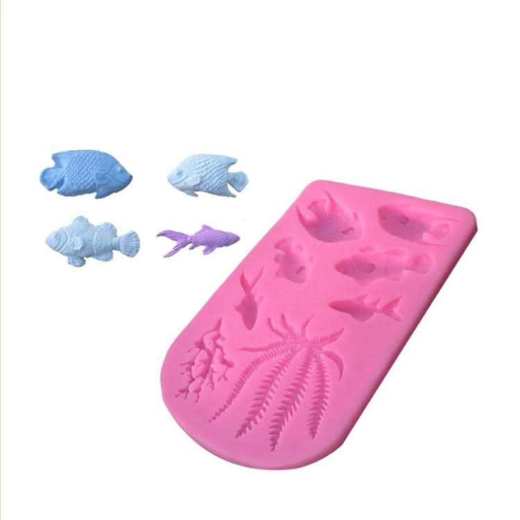 2 PCS Fondant Chocolate Dry Pes Fish Model Marine Animal Silicone Mould-Reluova