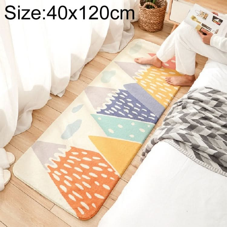 Cartoon Home Sofa Strip Rug Bedroom Bedside Lamb Cashmere Non-slip Mat