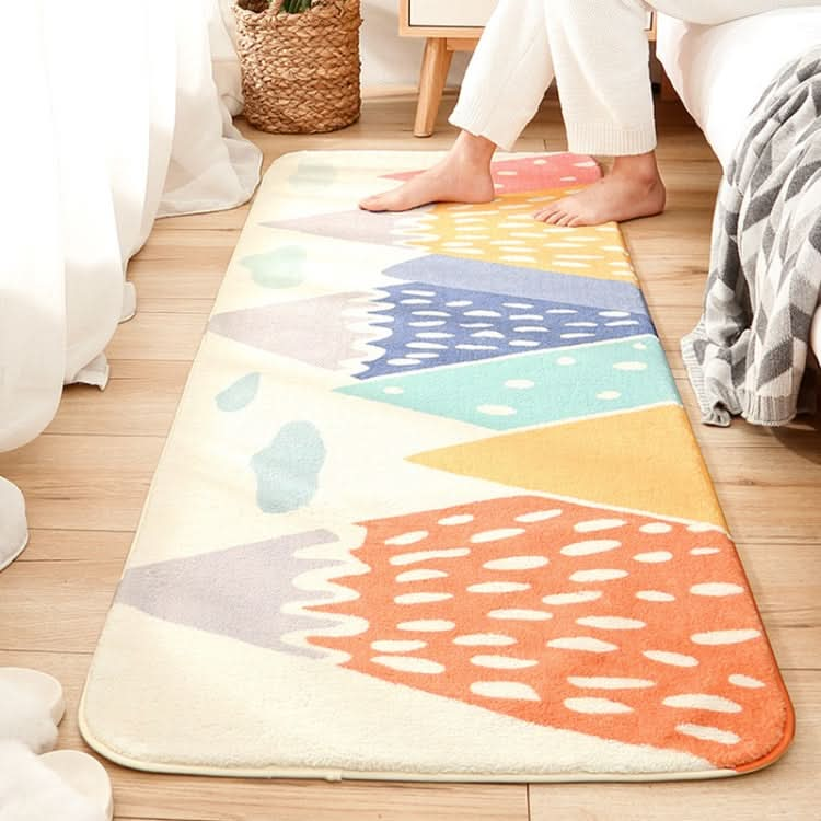 Cartoon Home Sofa Strip Rug Bedroom Bedside Lamb Cashmere Non-slip Mat