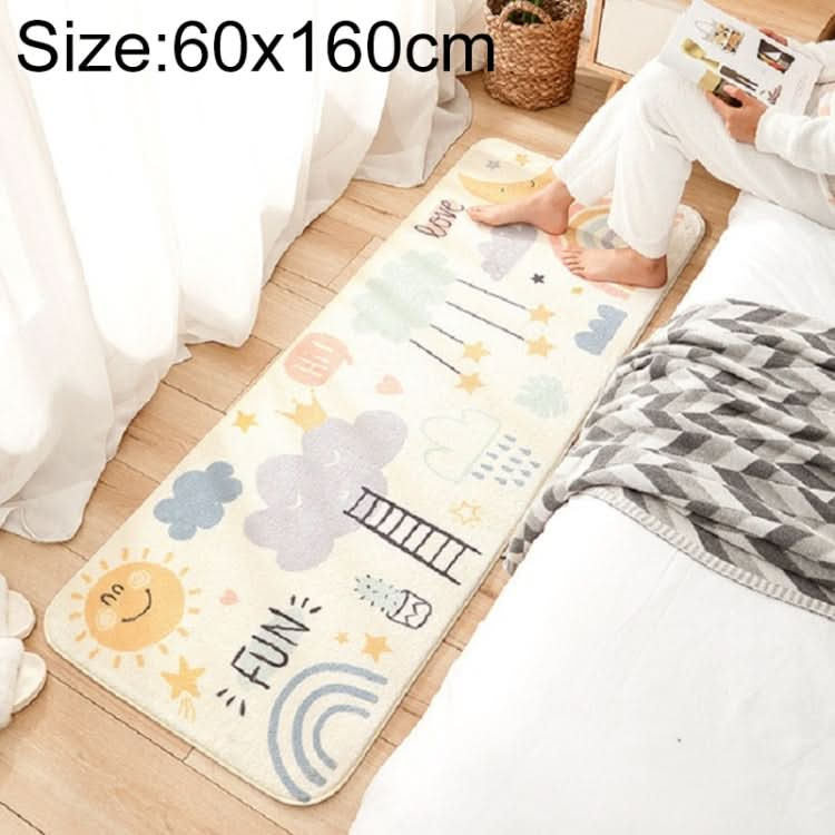 Cartoon Home Sofa Strip Rug Bedroom Bedside Lamb Cashmere Non-slip Mat