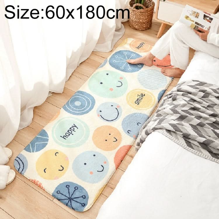 Cartoon Home Sofa Strip Rug Bedroom Bedside Lamb Cashmere Non-slip Mat Reluova