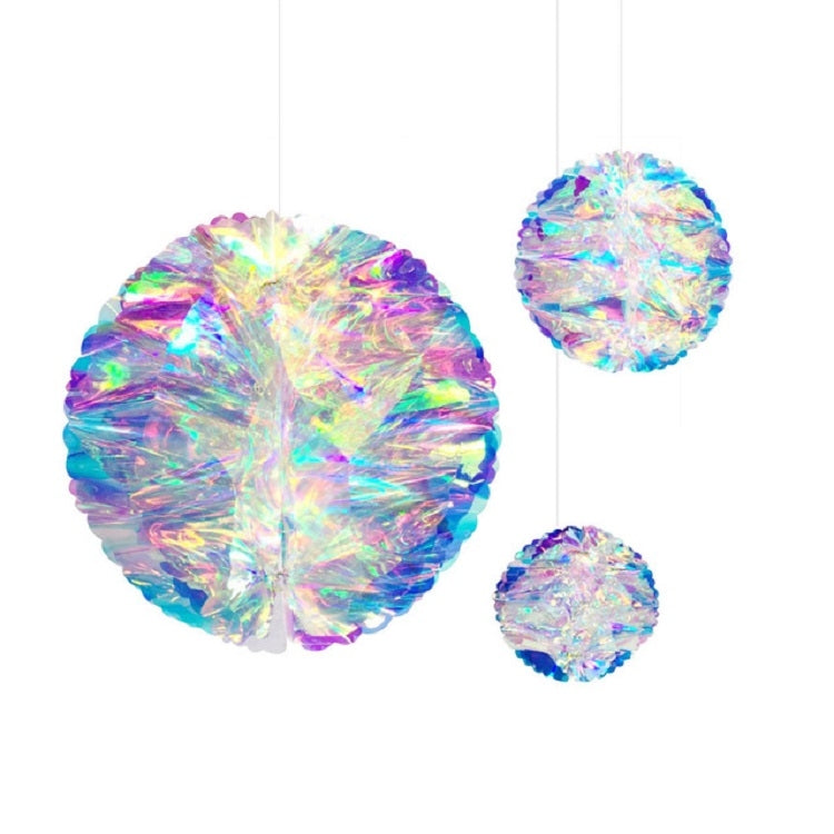 2 PCS Neon Film Honeycomb Ball Ornaments Wedding Birthday Party Decoration Supplies-Reluova