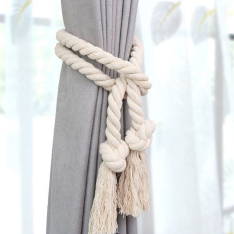 2 PCS Thick Cotton Thread Curtain Straps Handmade Cotton Rope Environmental Protection Straps-Reluova