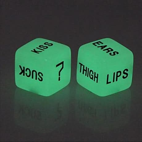 Creative Luminous English Fun Dice Bar Family Party Game Tools Set of Two Reluova