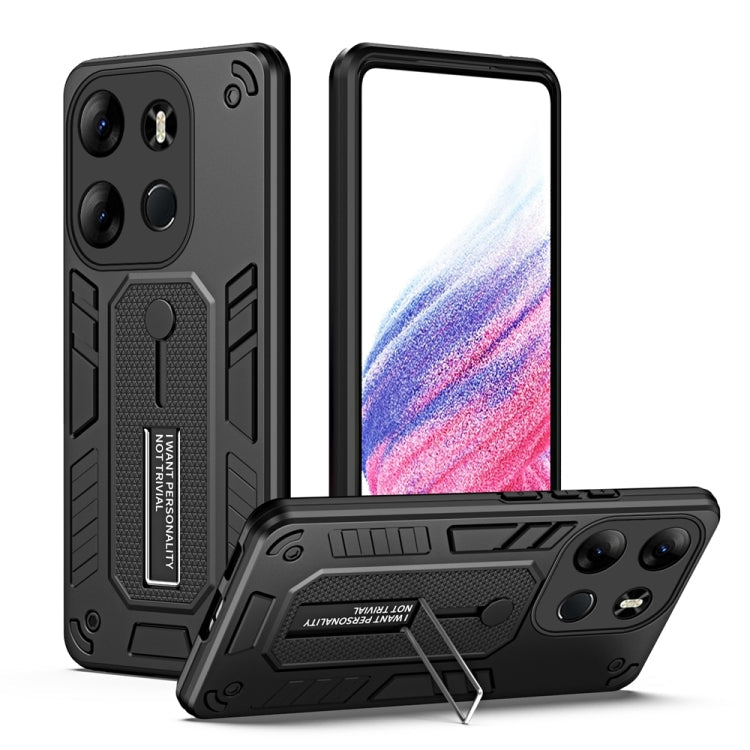 For Tecno Camon 18 / 18T Variety Brave Armor Finger Loop Holder Phone Case