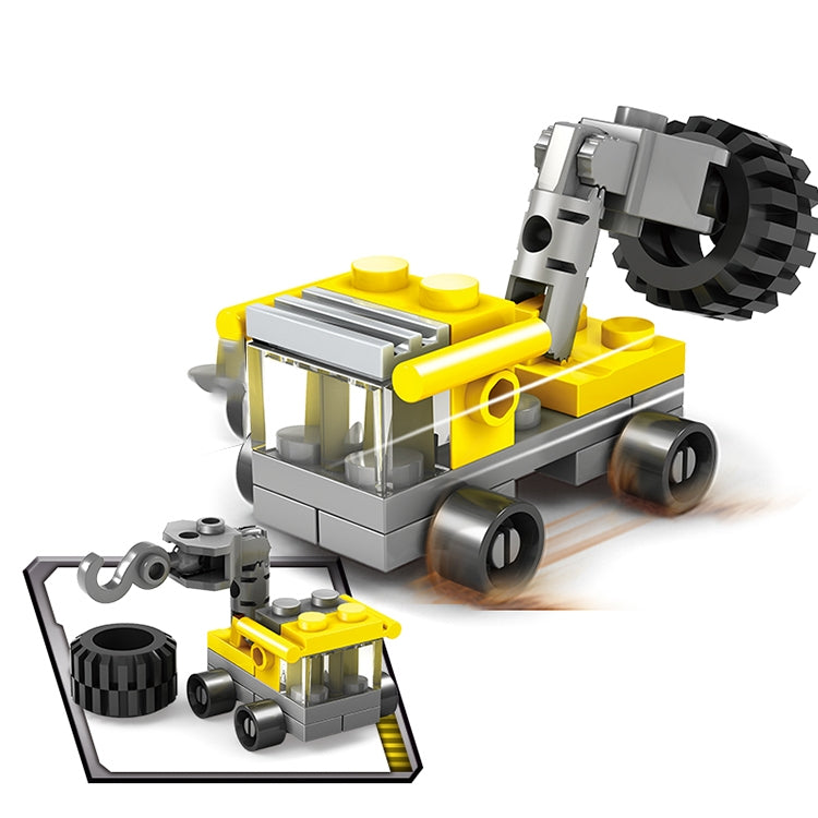 KAZI 16 in 1 Sets DIY Construction Engineering Vehicles Excavator Model Building Blocks Compatible City Construction Bricks Toys, Age Range: 6 Years Old Above Reluova