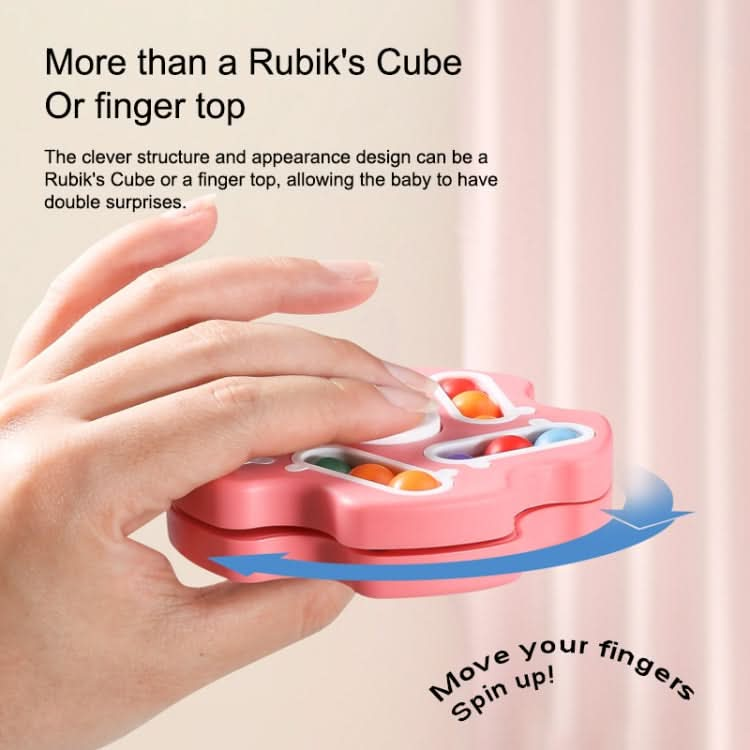 Double Sided Finger Magic Bean Cube Toy Children Intelligence Fingertip Spinning Top Reluova