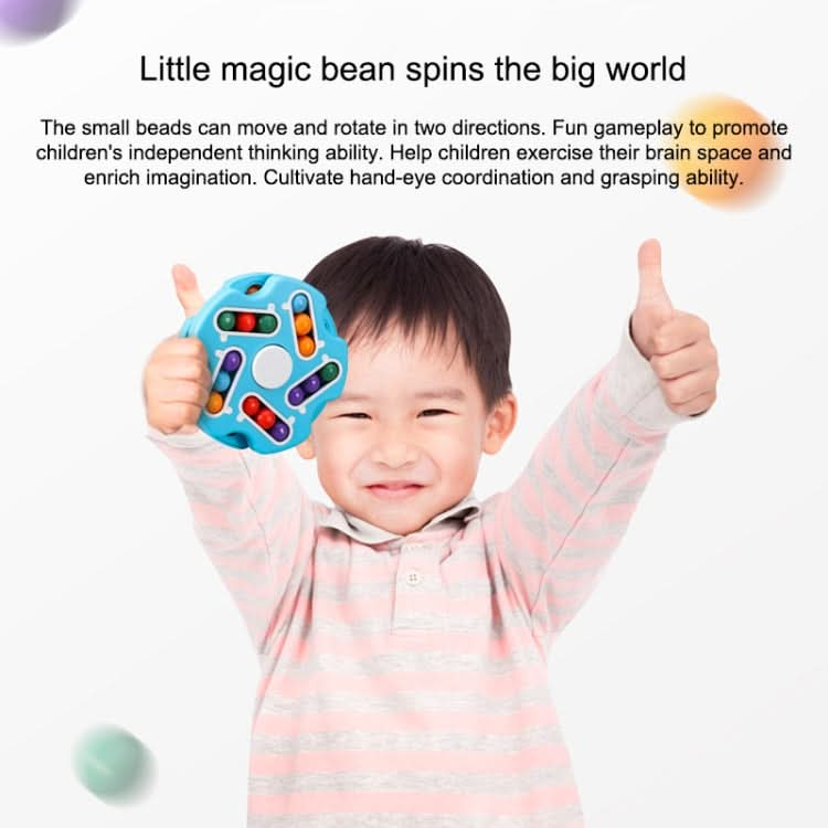 Double Sided Finger Magic Bean Cube Toy Children Intelligence Fingertip Spinning Top Reluova