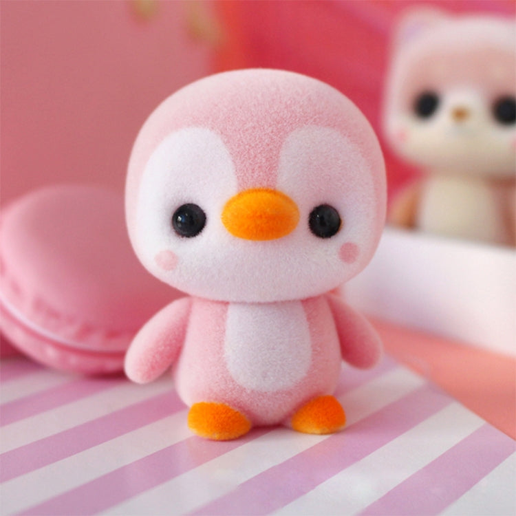 Little Cute PVC Flocking Animal Penguin Dolls Birthday Gift Kids Toy, Size: 4*4*5.5cm