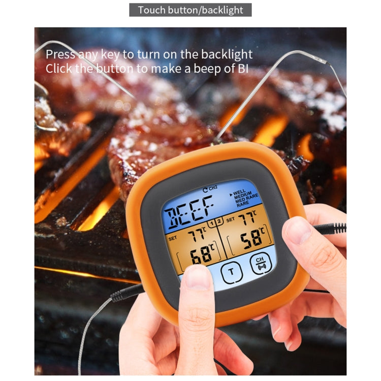 TS-6601-2 Kitchen Baking Touch Digital Double-Needle Color Screen Food Thermometer Reluova