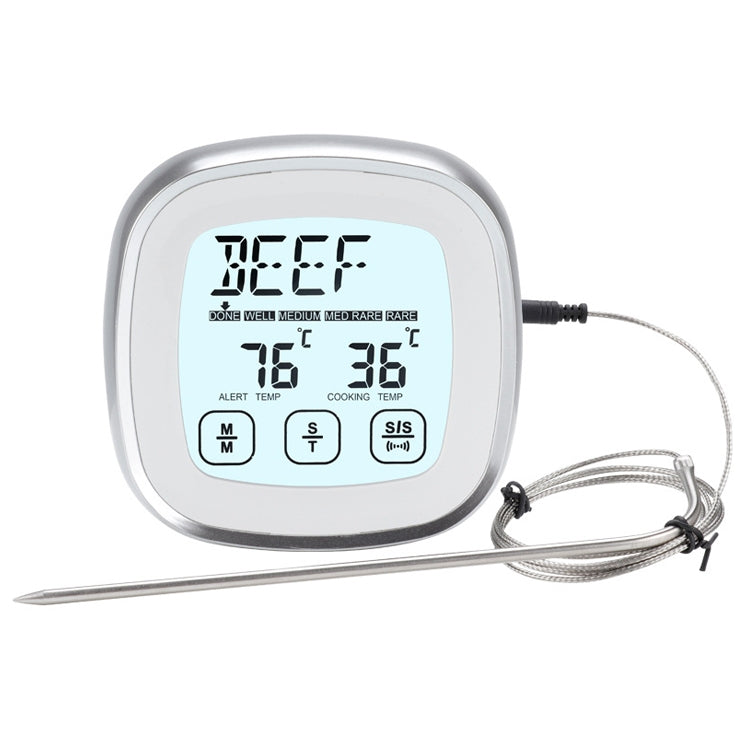 TS-BN53-A Digital Kitchen Food Cooking BBQ Wireless Touch Screen Thermometer with Timer & Alarm