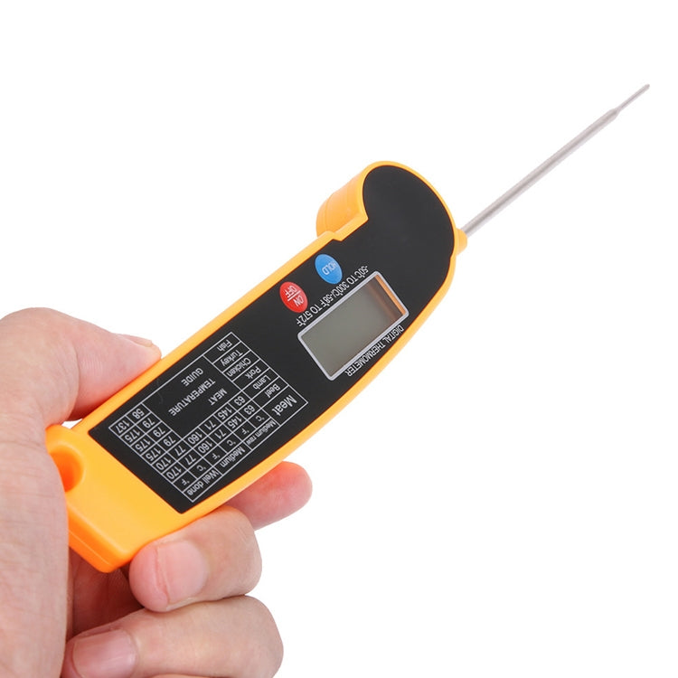 TS-BY52-Y Kitchen Food Cooking BBQ Foldable Waterproof Probe Thermometer(Yellow) Reluova