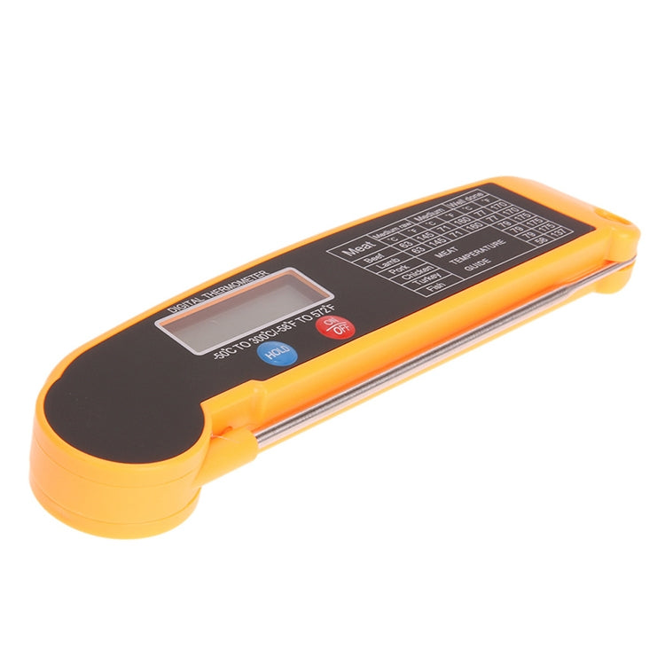 TS-BY52-Y Kitchen Food Cooking BBQ Foldable Waterproof Probe Thermometer(Yellow) Reluova