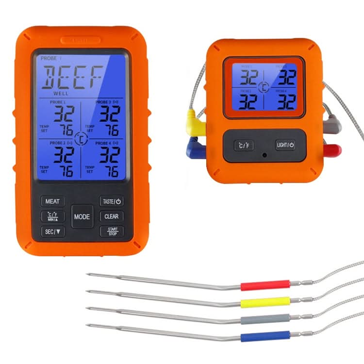 TS-TP40-B Kitchen Food Wireless Four Probe Thermometer, Probe is Non-waterproof Reluova