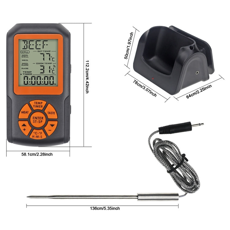 TS-K35 Digital Kitchen Food Cooking BBQ Wireless Waterproof Thermometer Reluova