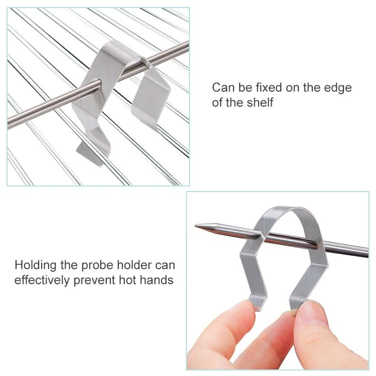 10 PCS Home Kitchen BBQ Grill Probe Holder, Specification: Single Hole Probe Holder - Reluova