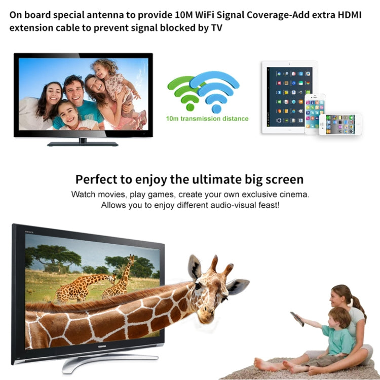 M2 Plus Wireless WiFi Display Dongle Receiver Airplay Miracast DLNA 1080P HDMI TV Stick for iPhone, Samsung, and other Android Smartphones Reluova