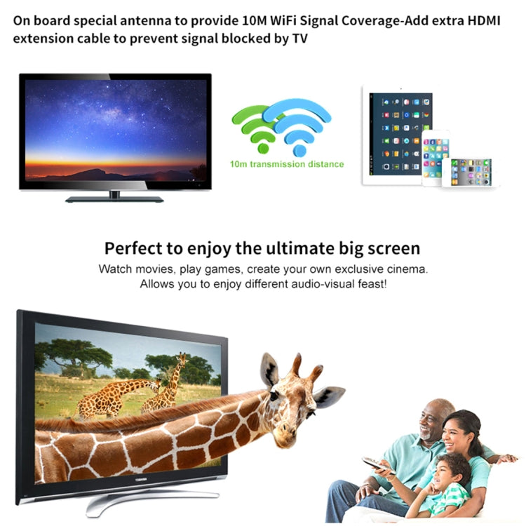 M4 Plus Wireless WiFi Display Dongle Receiver Airplay Miracast DLNA 1080P HDMI TV Stick for iPhone, Samsung, and other Android Smartphones Reluova