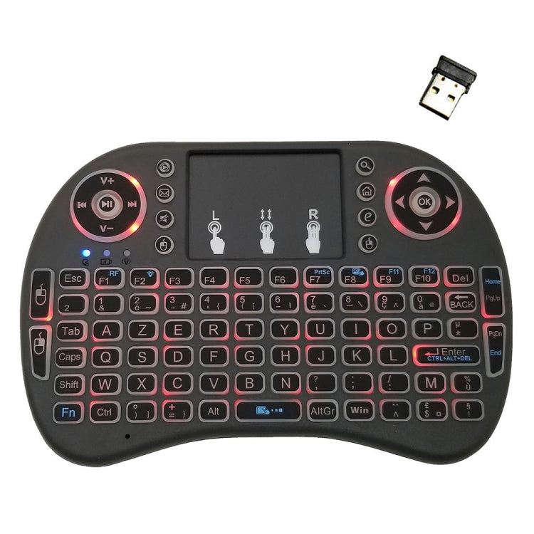 Support Language: French i8 Air Mouse Wireless Backlit Keyboard with Touchpad for Android TV Box & Smart TV & PC Tablet & Xbox360 & PS3 & HTPC/IPTV My Store