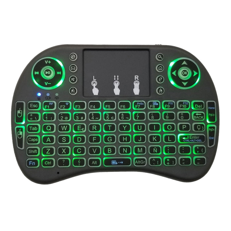 Support Language: Spanish i8 Air Mouse Wireless Backlight Keyboard with Touchpad for Android TV Box & Smart TV & PC Tablet & Xbox360 & PS3 & HTPC/IPTV