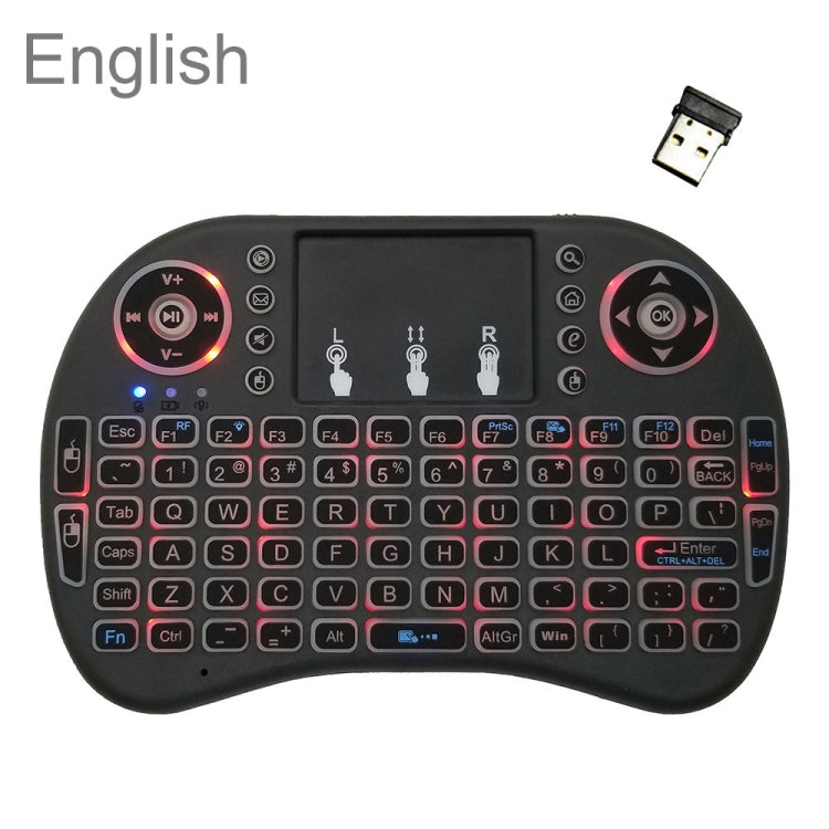 Support Language: English i8 Air Mouse Wireless Backlight Keyboard with Touchpad for Android TV Box & Smart TV & PC Tablet & Xbox360 & PS3 & HTPC/IPTV My Store