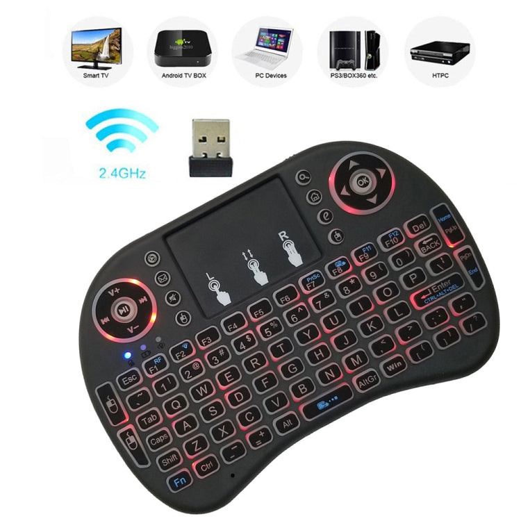 Support Language: English i8 Air Mouse Wireless Backlight Keyboard with Touchpad for Android TV Box & Smart TV & PC Tablet & Xbox360 & PS3 & HTPC/IPTV My Store