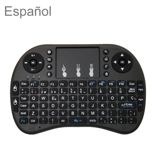 Support Language: Spanish i8 Air Mouse Wireless Keyboard with Touchpad for Android TV Box & Smart TV & PC Tablet & Xbox360 & PS3 & HTPC/IPTV My Store