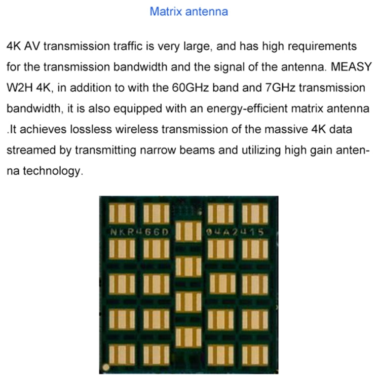 Measy W2H 60GHz 4K Ultra HD Wireless Transmission Kit, Transmission Distance: 30m, UK Plug