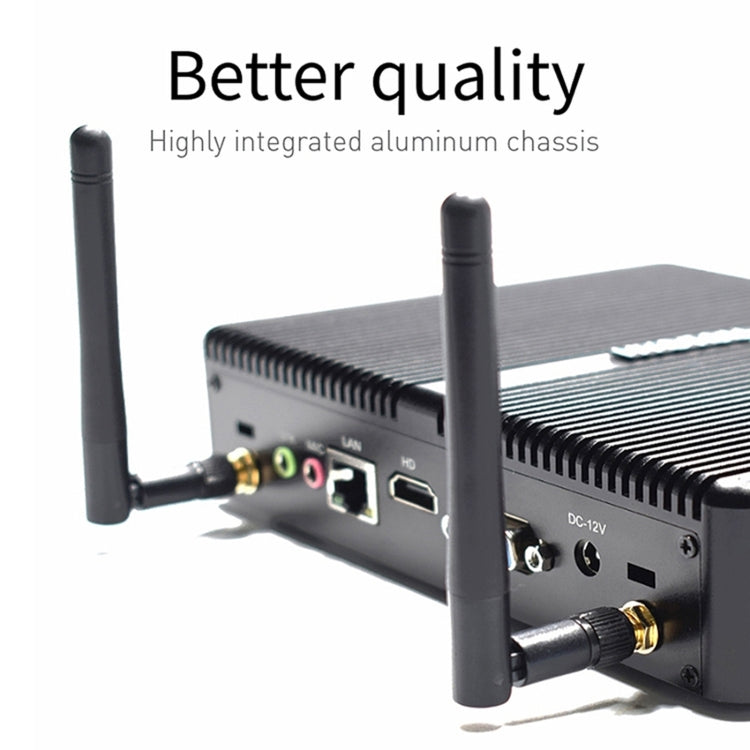 HYSTOU H2 Windows / Linux System Mini PC, Intel Core I3-7167U Dual Core Four Threads up to 2.80GHz, Support mSATA 3.0, 8GB RAM DDR4 + 256GB SSD 500GB HDD