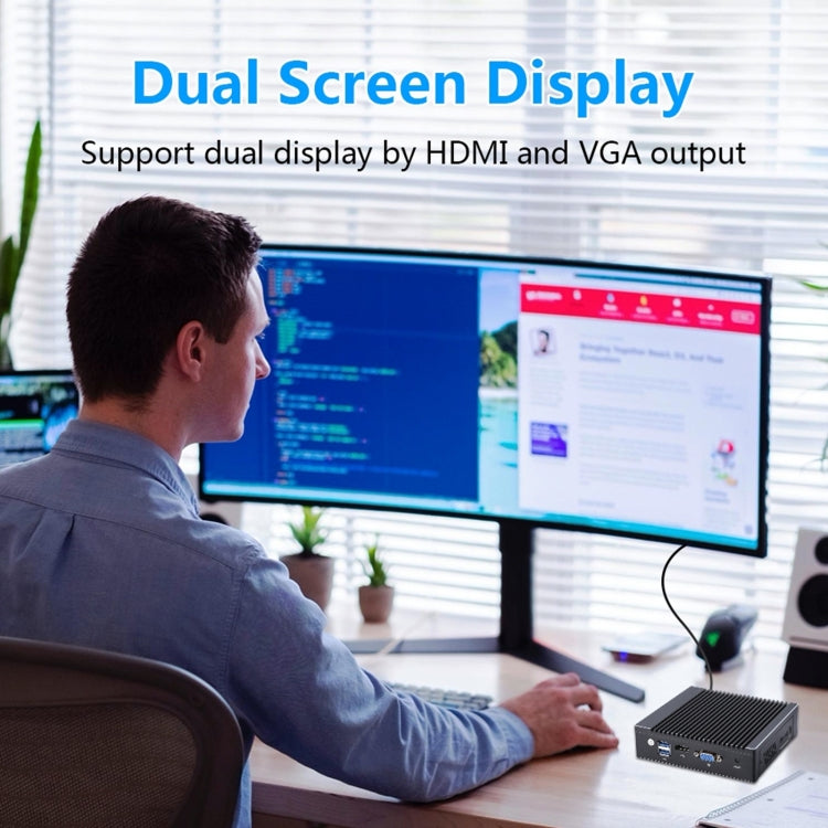 K660G4 Windows and Linux System Mini PC, Intel Celeron Processor N2840 Quad-Core 2M Cache,1.83GHz, up to 2.25GHz, 8GB RAM + 128GB SSD, US Plug