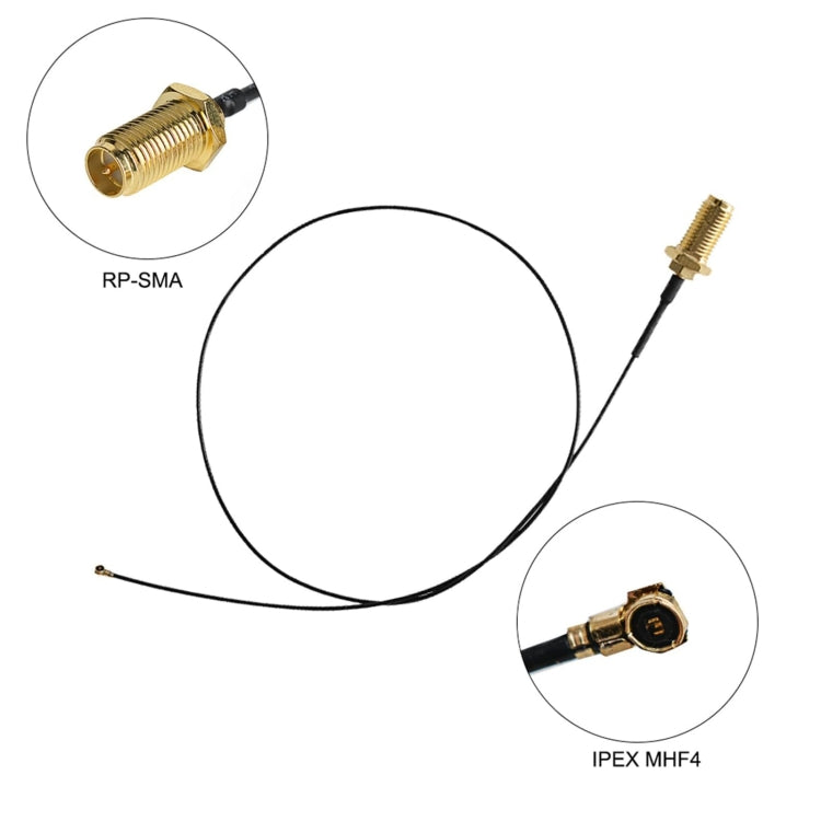 2 x 6dBi 2.4GHz 5GHz Dual Band WiFi RP-SMA Male Antenna + 2 x 35CM RP-SMA IPEX MHF4 Pigtail Cable for M.2 NGFF WiFi WLAN Card-Reluova