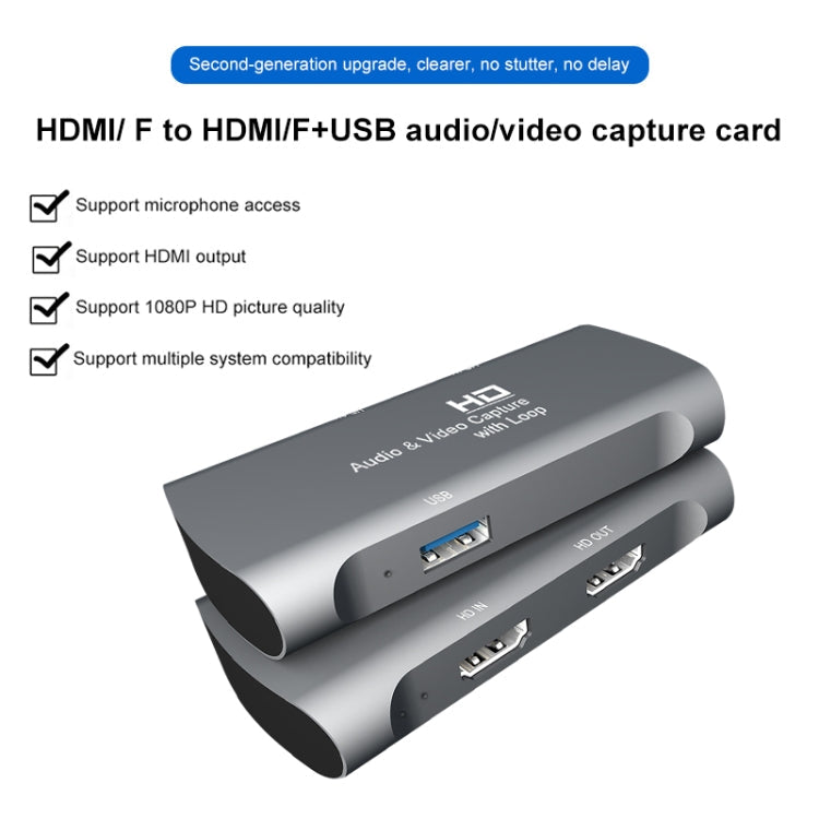 Z27A HDMI Female to HDMI Female USB Video Audio Capture Box Reluova