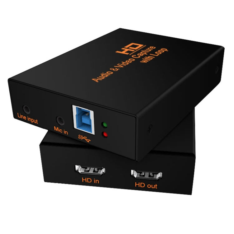 Z28 Professional HDMI Female + Mic + Line In to HDMI Female USB 3.0 Video Audio Capture Box