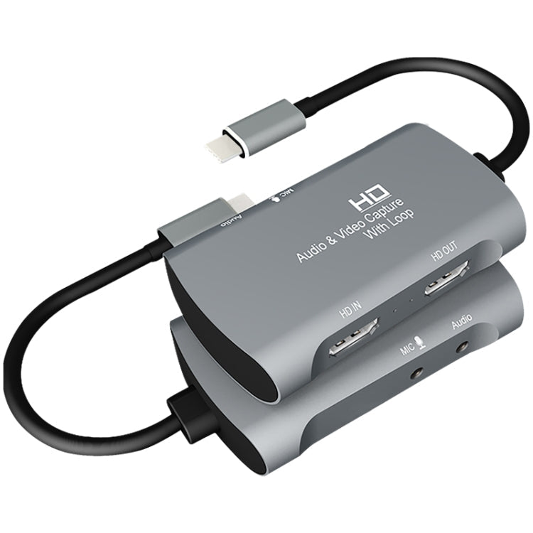 Z30A HDMI Female + Mic to HDMI Female + Audio + USB-C / Type-C Video Capture Box Reluova