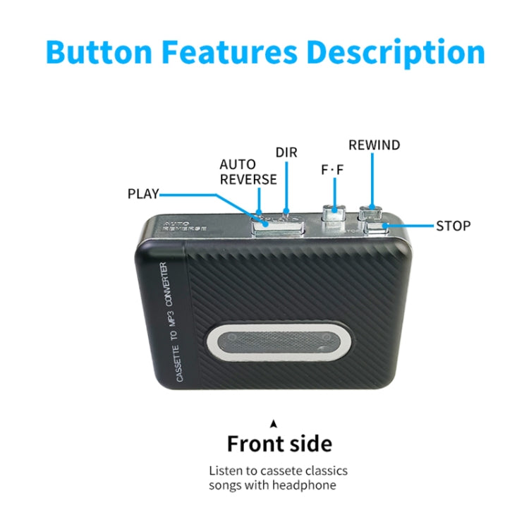 306U Standalone Cassette to MP3 Converter Tape Player-Reluova