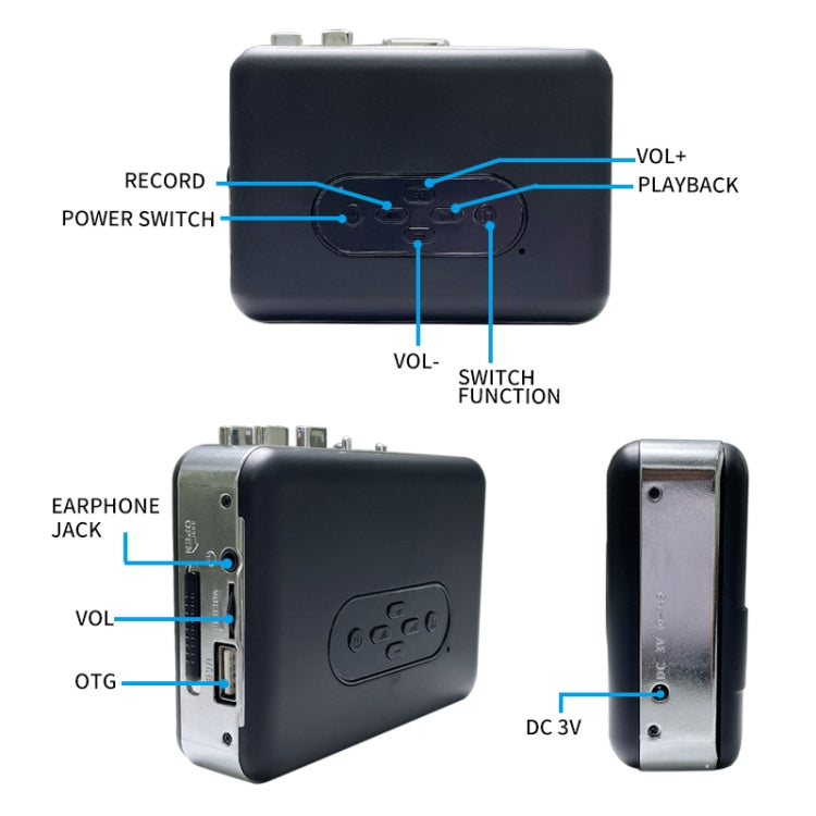 306U Standalone Cassette to MP3 Converter Tape Player-Reluova